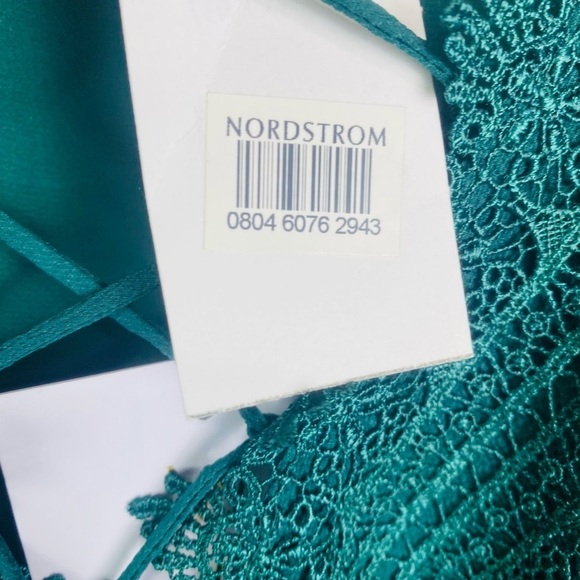 Nordstrom WAYF GREEN BUG Maxi Lace Boho Prom Formal Dress Size Small NWT. - Picture 8 of 11